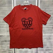 1スタ 最落無し AEOB レディオヘッド RADIO HEAD バンド Tシャツ 赤 90s 00s Y2K VINTAGE ビンテージ 古着 卸 転売_画像2