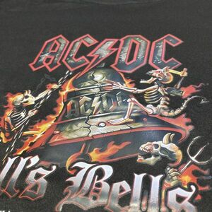 ADZQ 1スタ 黒 バンド Tシャツ ACDC 鐘 ガイコツ 90s 00s ビンテージ アメリカ 古着 ベール 卸 仕入れ