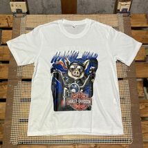 AEAD 1スタ 白 バイク Tシャツ ハーレー ダビッドソン 豚 90s 00s ビンテージ アメリカ 古着 ベール 卸 仕入れ_画像2