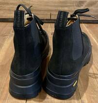 新品 即完売 JIL SANDER ジルサンダー 傑作 サイドゴア レースアップブーツ シューズ 靴 ビブラムソール Vibram 黒ヌバック メンズ 41 26cm_画像4