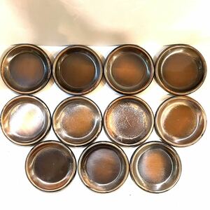 小皿 11枚 TAIYO KOBE BANK 金属製 銅 コースター