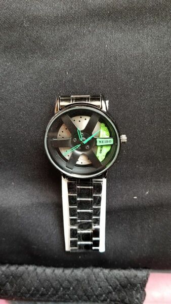 ホイール型腕時計(グリーン) 腕時計