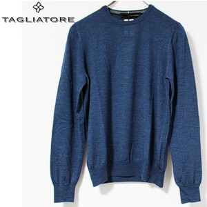 新品 TAGLIATORE タリアトーレ イタリア製 サマーニットセーター Mサイズ相当 紺　Ｋ3491