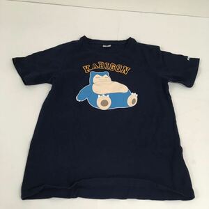 送料無料★POKEMON ポケモン★半袖Tシャツ　カビゴンTシャツ★Mサイズ★ネイビー　レディース#60425sba