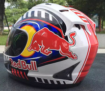 新品　バイク　オンロード　ヘルメット　レッドブルー　REDBULL　フルフェイスヘルメット　インナー丸洗い可　　XXLサイズ_画像3