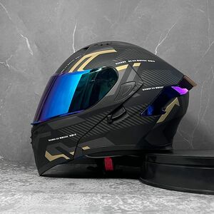 格安　バイク　オンロード　フルフェイスヘルメット　ダブルシールド　　インナー丸洗い可能　 黒＆赤　M～XXLサイズ選択可　XL