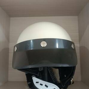 新品！！  レトロ ハーレー ショーティー 風 半帽 ヘルメット オーシャンビートル アイボリー  Mサイズの画像4