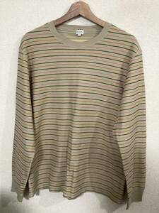 PAUL SMITH ポールスミス　ボーダー柄長袖Tシャツ　ロンT カットソー セレクト　メンズ　ブラウン　古着　