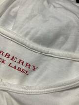 BURBERRY BLACKLABEL バーバリーブラックレーベル　長袖Tシャツ　Vネック　ホワイト　セレクト　メンズ　古着_画像4