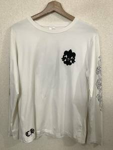 CHROMEHEARTS Chrome Hearts badge attaching long sleeve T shirt long sleeve cut and sewn Street select white men's old clothes 