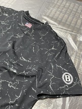BRIEFING GOLF ブリーフィング 2023年モデル モックネック 半袖Tシャツ 総柄 ブラック サイズＭ_画像5