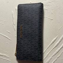 マイケルコースMICHAEL KORS 長財布 黒　L字ファスナーウォレット_画像1