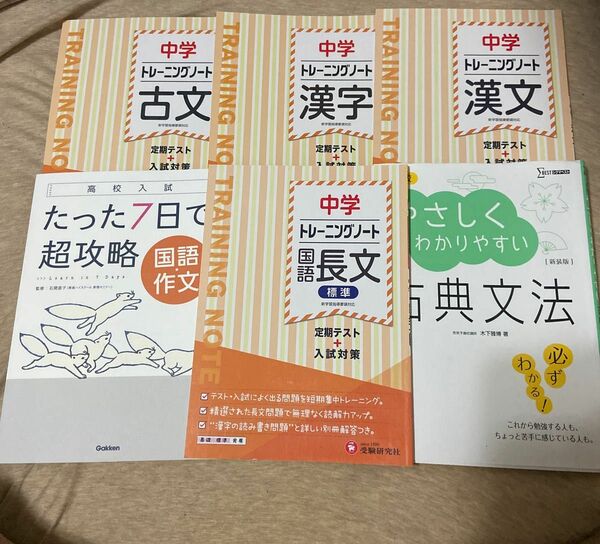 高校入試　中学　国語　漢文　漢字　古典　国語作文　まとめ売り　セット　６冊　古典文法