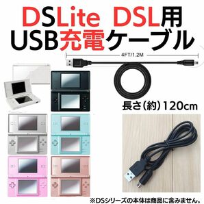 DSLite ライト USB充電コード Nintendo ケーブル 線 ニンテンドーDS Lite 充電ケーブル 急速充電 高耐久 断線防止 USBケーブル 充電器 A01の画像3