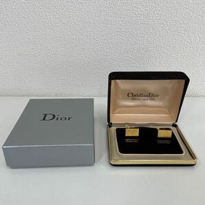 G◎ Christian Dior クリスチャン ディオール カフス オニキス ゴールド ブラック キズ汚れ有りの画像1