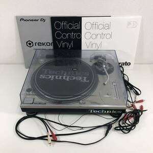 G※ Technics テクニクス SL-1200MK3D Direct Drive Turntable ダイレクトドライブターンテーブル カバー コントロールバイナル付 傷汚れ有