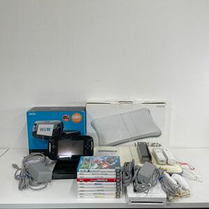 W◎ Nintendo 任天堂 ニンテンドー WiiU プレミアムセット Wii Wii Fit バランスWiiボード ソフトセット マリカー どうぶつの森 キズ汚れ有