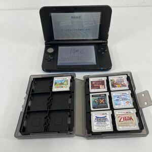 W◎ Nintendo 任天堂 ニンテンドー 3DSLL 3DS キズ汚れ有り 初期化済み スティック欠品 ソフト付き スマブラ ドラクエ ゼルダ モンハン