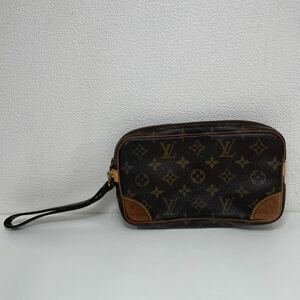 F◎ LOUIS VUITTON ルイヴィトン M51827 モノグラム マルリー ドラゴンヌ PM セカンドバッグ クラッチバッグ ブラウン キズ汚れ有り