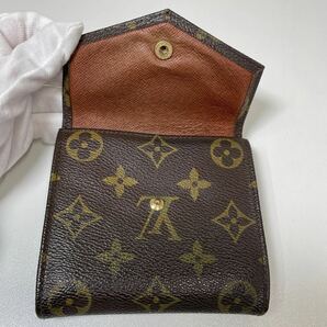 G◎ LOUIS VUITTON ルイヴィトン M61660 モノグラム ポルトモネビエ カルトクレディ 三つ折り財布 ウォレット ブラウン系 キズ汚れ有りの画像3