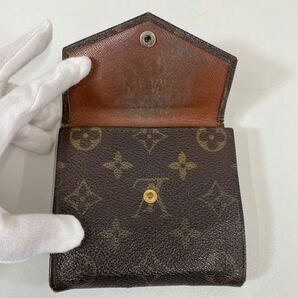 Z◎ LOUIS VUITTON ルイヴィトン モノグラム キャンバス ポルトモネ・ビエ・カルトクレディ 二つ折り財布 キズ汚れ有りの画像8