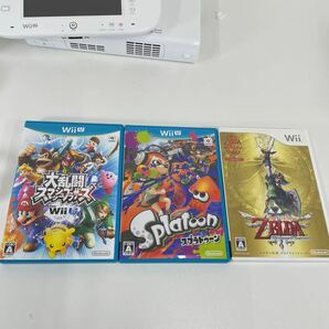 Z◎ Nintendo 任天堂 Wii U BASIC SET 8GB 本体 WUP-001 スプラトゥーン スマブラ ゼルダの伝説 通電確認 キズ汚れ有りの画像9