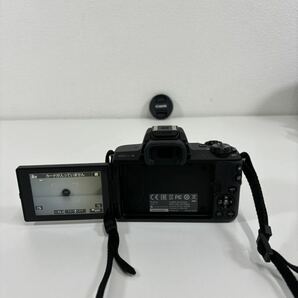 G※ Canon キャノン 一眼 ミラーレス一眼 EOS Kiss M カメラ 一眼カメラ 15-45mm 0.25m/0.8ft 通電確認済み 傷 汚れ 有り バッグ付きの画像2