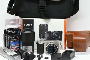 SONY α Alpha 6000 Mirrorless Camera / E PZ 16-50mm / E 55-210mm double zoom lens kit * electrification has confirmed, present condition delivery 