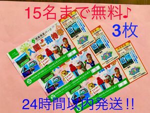 即発送★皆んなで楽しもう♪★城島高原パーク★入園無料券★15名まで無料♪★大分★遊園地