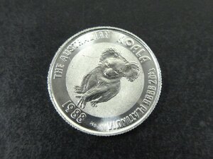 Pt1000 Australia 1988 year koala 1/4oz original platinum coin 7.7g 19.9mm