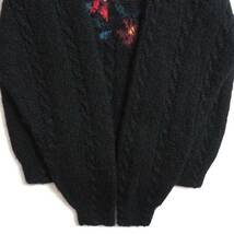 エルエルビーン　L.L.Bean　モヘアニット　セーター　ブラック　花柄　美品　メンズ_画像4