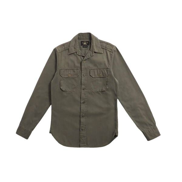 RRL　ダブルアールエル　ワークシャツ　長袖　カーキ色　美品　メンズ