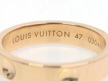 LOUIS VUITTON ルイヴィトン 750 アリアンス アンプラント リング ピンクゴールド_画像3