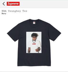 （XL）未使用品 23aw Supreme NBA Youngboy Tee NAVY シュプリーム ヤングボーイ ボックスロゴ フォトTシャツ BOX LOGO ネイビー