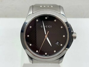 【稼働品】GUCCI グッチ 126.4 Gタイムレス ブラック文字盤 メンズ腕時計　約16㎝