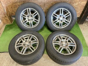 良品 LAYCEA 14インチ 5.5J +40 PCD100 4H 195/65R14 TOYO NANOENERGY 3 PLUS 2023年製 バリ山 夏タイヤ タイヤホイール 4本セット H