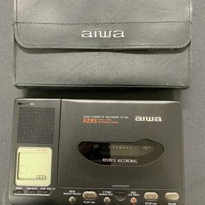 aiwa アイワ TP-80 ポータブルカセットレコーダー カセットプレーヤー ケース付き ジャンク品 ①の画像1
