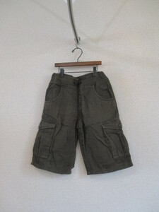 GAPKIDSカーキ半端丈カーゴパンツ　サイズ140（USED)40519