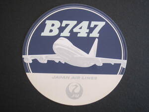 JAL#B747# Classic jumbo #JAPAN AIR LINES# Japan Air Lines # первое поколение журавль круг # Vintage стикер 