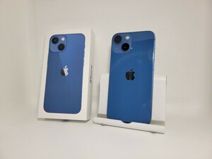 ☆極美品☆Apple iPhone13 mini 128GB Blue ブルー A2626 MLJH3J/A バッテリー84% SIMフリー SIMロック解除済み 利用制限○ 超美品