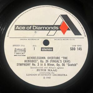 英decca【優秀録音stereo】★ ペーター・マークのメンデルスゾーン 交響曲第3番 スコットランド ★ peter maag mendelssohn SDDの画像2