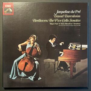 英hmv【希少3LP箱】★ ジャクリーヌ・デュ・プレのベートーヴェン チェロ・ソナタ全集 ★ Jacqueline du Pre Beethoven Cello Sonatas