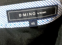 美品 B:MING by BEAMS ウィンドウペーン スラックス パンツ ビジカジ ウール ビームス チェック 格子柄 91230127819 グレー サイズ m_画像3