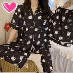 新品 レディースパジャマ　サンリオ　ポチャッコ　上下セット 半袖 夏服 部屋着　セットアップ　2