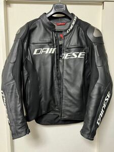 【美品】【送料無料】DAINESE ダイネーゼ レザージャケット サイズ56 ブラック RACING 3 LEATHER JACKET バイク