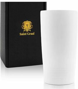 1 jpy start highball glass jug tumbler vacuum insulation . parent birthday present man beer gift 600ml ( white )