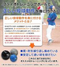 プライオボール 野球 球速アップ トレーニングボール 投手 プアボール サンドボール ウエイトボール Plyoball 150g 300g 500g 3種セット_画像3