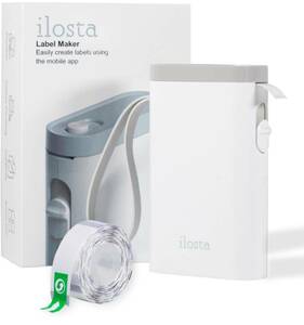 ilosta(イロスタ）P21 ラベルプリンター 【秒で簡単接続】 スマホ対応 防水 テープ 感熱式 ラベルライター お名前シール コンパクト 