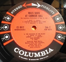 【オリジナル極美品NM】MILES DAVIS / At Carnegie Hall (6EYE,Hank Mobley,Paul Chambers,Wynton Kelly,Columbia)_画像4