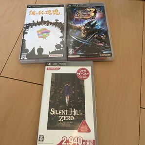 SILENT HILL ZERO コナミ・ザ・ベスト他PSPソフト3本セット